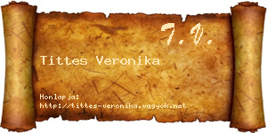 Tittes Veronika névjegykártya